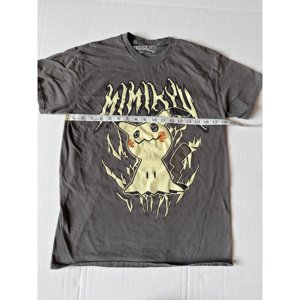Pokemon Mimikyu Graphic T-Shirt Mens Medium Gray Hybrid Apparel Metal Style Tee - Picture 7 of 8